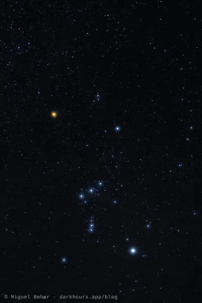 Orion constellation under Bortle 1 dark skies at Knolls Recreation Area, Utah