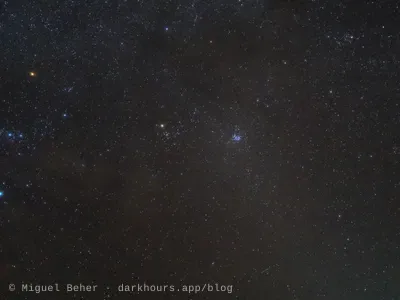 The Pleiades star cluster from the Knolls Recreation Area