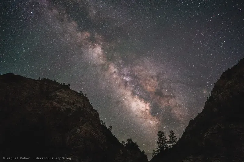 Milky Way over Canyon Junction, wider view